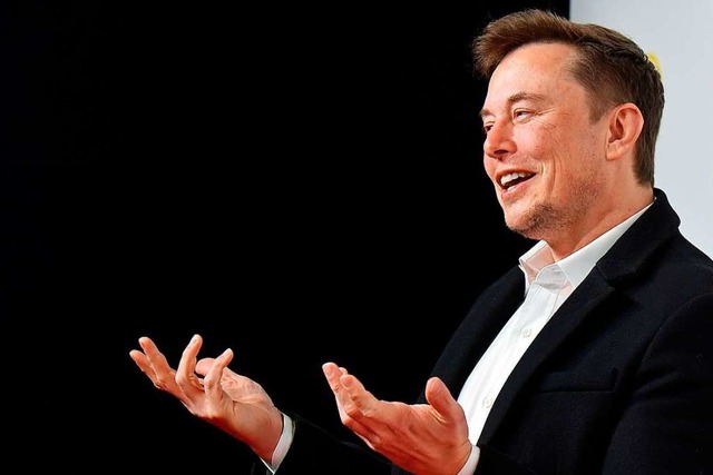 Elon Musk bei der Verleihung des Goldenen Lenkrads  | Foto: TOBIAS SCHWARZ (AFP)