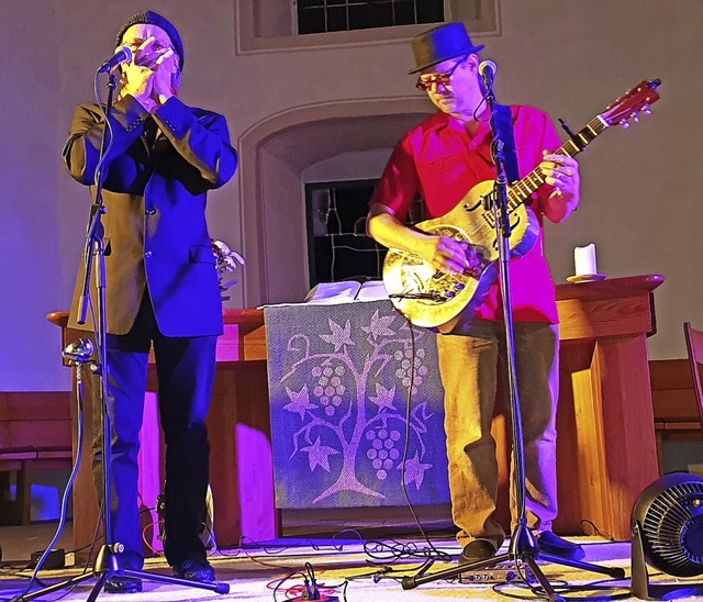 Joe Filisko und Eric Noden machten aus...ernauer Kirche eine Blues-Kathedrale.   | Foto: Dirk Friberg
