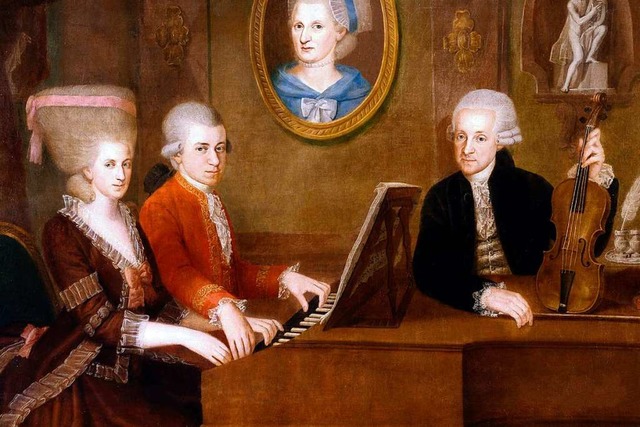 Familienidyll: Leopold Mozart (r.) mit...n Johann Nepomuk della Croce, um 1780)  | Foto: Von Johann Nepomuk della Croce - http:...wikimedia.org/w/index.php?curid=512784