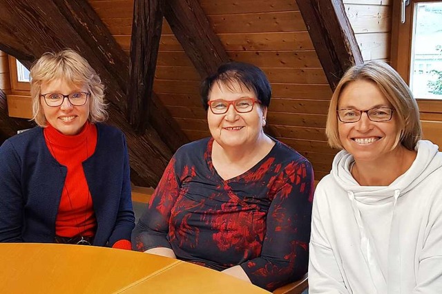 Gabriela Griesbaum (von links), Ursula Gruninger und Lucia Eitenbichler  | Foto: Beate Zehnle-Lehmann