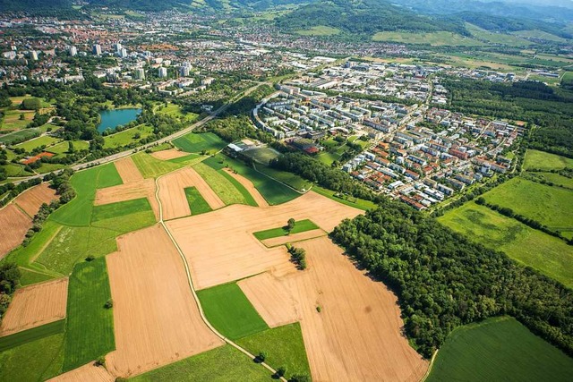 Auf dieser Flche soll der neue Stadtteil Dietenbach entstehen.  | Foto: Nils Theurer