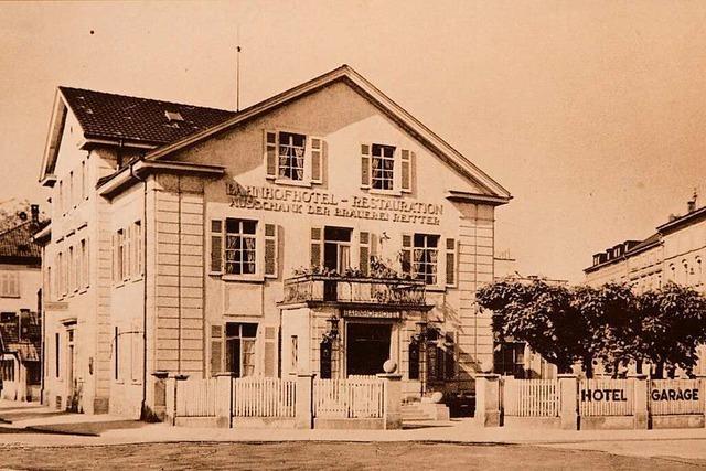 Das Bahnhof-Hotel war seinerzeit der Mittelpunkt von Lrrach