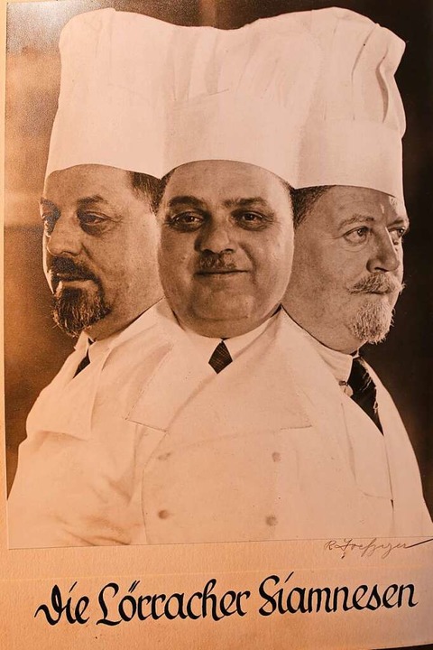 Willy Weniger (Mitte) zusammen mit zwei befreundeten Köchen.  | Foto: Katharina Bartsch