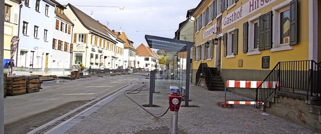 Die Umgestaltung der Hauptstrae ist a... der gegenberliegenden Seite kommen.   | Foto: Ilona Huege