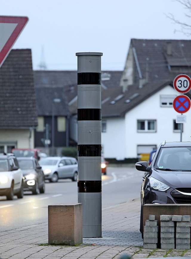 In Ichenheim steht der Blitzer gegenber des &#8222;Lwen&#8220;.   | Foto: Christoph Breithaupt