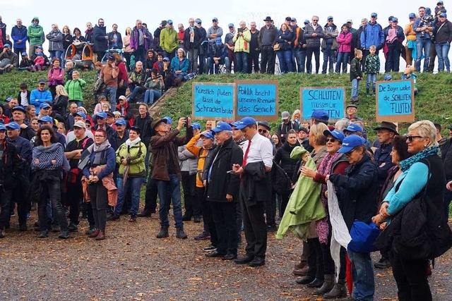 Protest gegen die geplanten kologisch...ich mit dem Regierungsprsidium einig.  | Foto: Ilona Huege