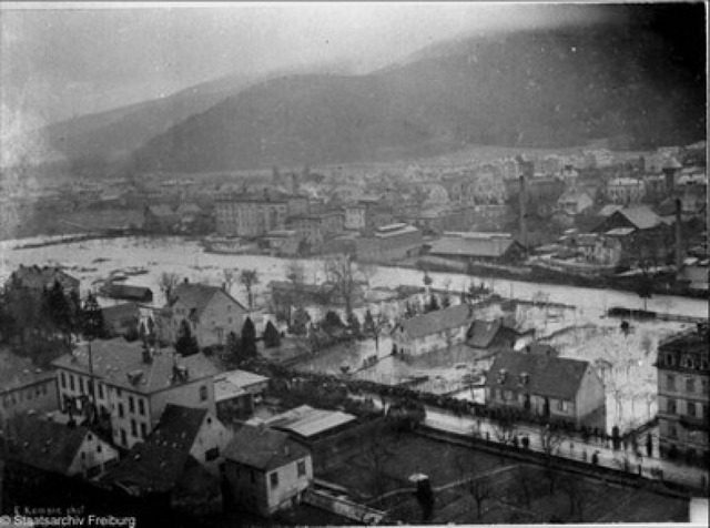 Hochwasser in Freiburg 1896.  | Foto: Staatsarchiv Freiburg