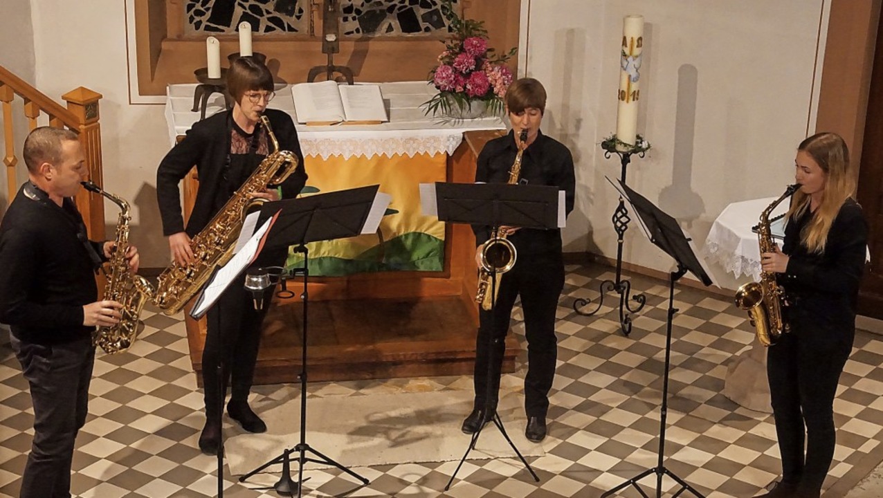 Ensembles der Stadtmusik Endingen wie ...8220; in der evangelischen Kirche auf.  | Foto: Ilona Huege