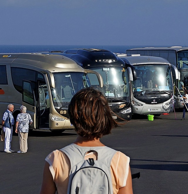 Welches Gefhrt  ist das richtige? Busreisende unterwegs.  | Foto: Andrea Warnecke (dpa)