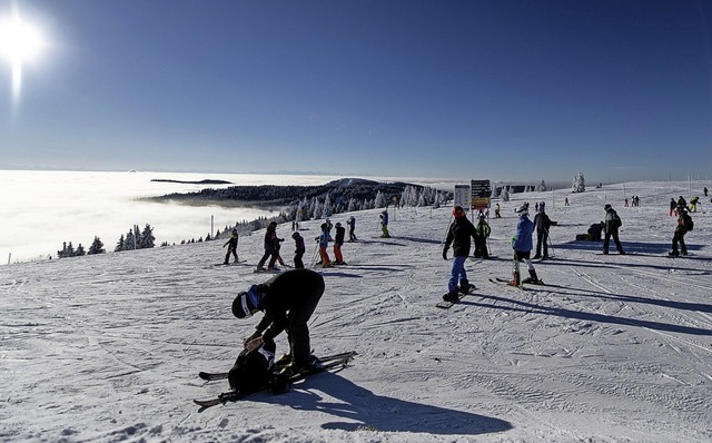 Ski-Wochenende auf dem Feldberg &#8211...n vor dem Schneespa, den alle wollen.  | Foto: Patrick Seeger