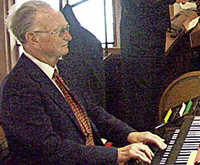 Mit 85 Jahren gestorben: Organist Roland Mller  | Foto: Charlotte Frse