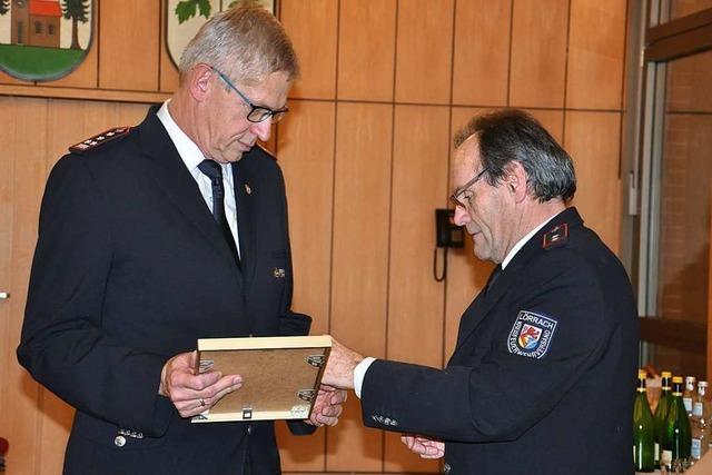 Gnter Lenke ist seit 25 Jahren Chef der Feuerwehr Kandern