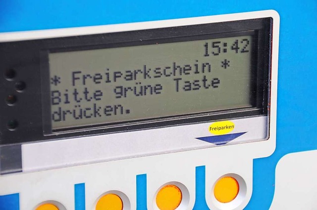 &#8222;Freiparken&#8220; muss gedrckt...chen&#8220;-Ticket gelst werden kann.  | Foto: Nicolai Kapitz