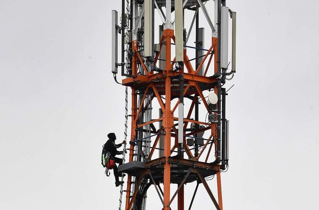 Ein Funkmast (Symbolbild)  | Foto: Stefan Sauer (dpa)