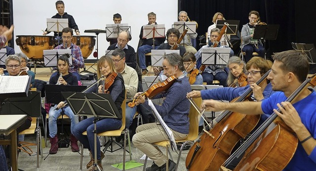 Das Oberrheinische Sinfonieorchester L...stergrnder Renatus Vogt gewidmet ist.  | Foto: Roswitha Frey