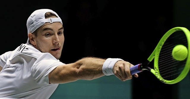 Konnte die Niederlage gegen die Briten...tsche Tennisspieler Jan-Lennard Struff  | Foto: JAVIER SORIANO (AFP)