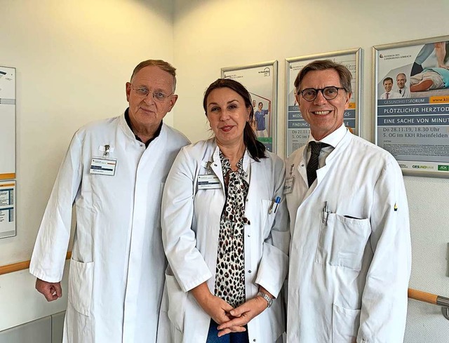 Reiner Haag (links), Martina Wieser und Professor  Hans-Heinrich Osterhues  | Foto: Kreiskliniken Lrrach