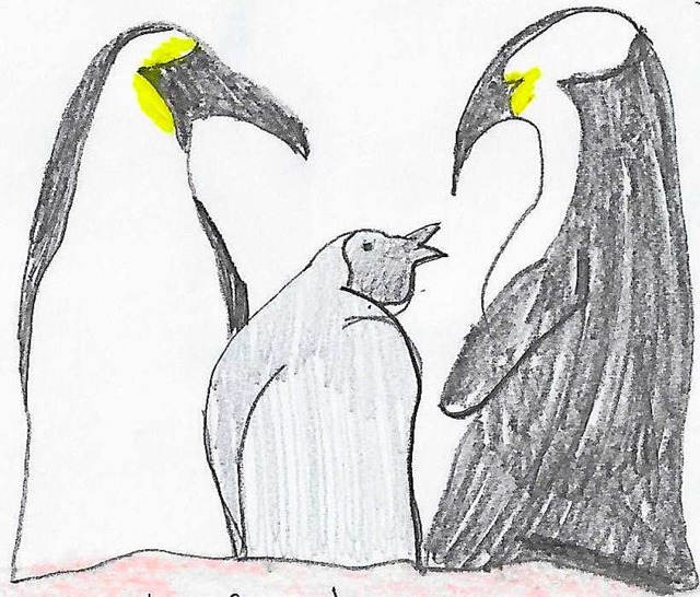 Die Pinguineltern sind froh, ihr Junges wiederzuhaben.  | Foto: Privat