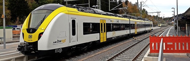 Einer der neuen Zge von DB-Regio fr die Breisgau-S-Bahn am Bahnhof Neustadt.   | Foto: Thomas Binder