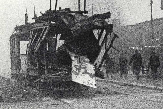 Freiburgs Straßenbahnnetz wurde durch die britischen Bomben vor 75 Jahren zerstört