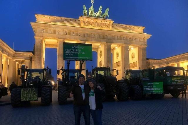 Dieser Landwirt aus Nonnenweier war beim Bauernprotest in Berlin dabei
