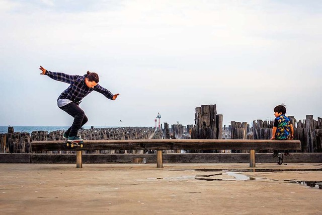 Surber beim Skaten in Australien   | Foto: bz