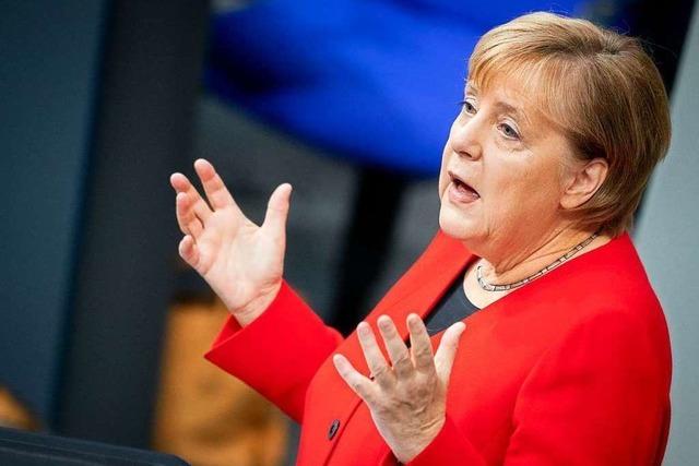 Kanzlerin Merkel nennt Debatte um neue Schulden absurd