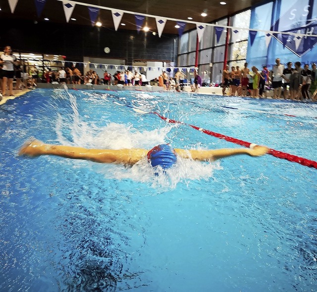 Die Schwimmer pflgten durch das Hallenbad.   | Foto: Privat