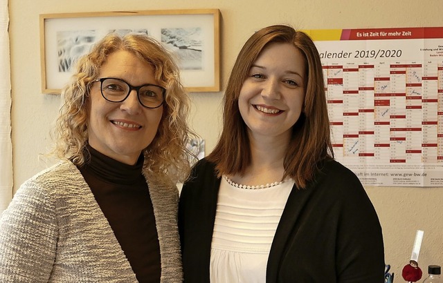 Sabine Ullmann (links) und Jasmin Huge...ler, Lehrer und Eltern gleichermaen.  | Foto: Victoria Langelott