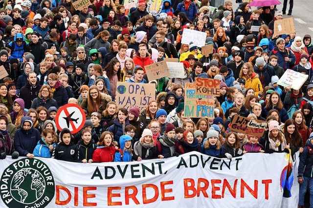 Mehr als 10.000 Menschen kamen zur Kundgebung von Fridays for Future.  | Foto: Rita Eggstein