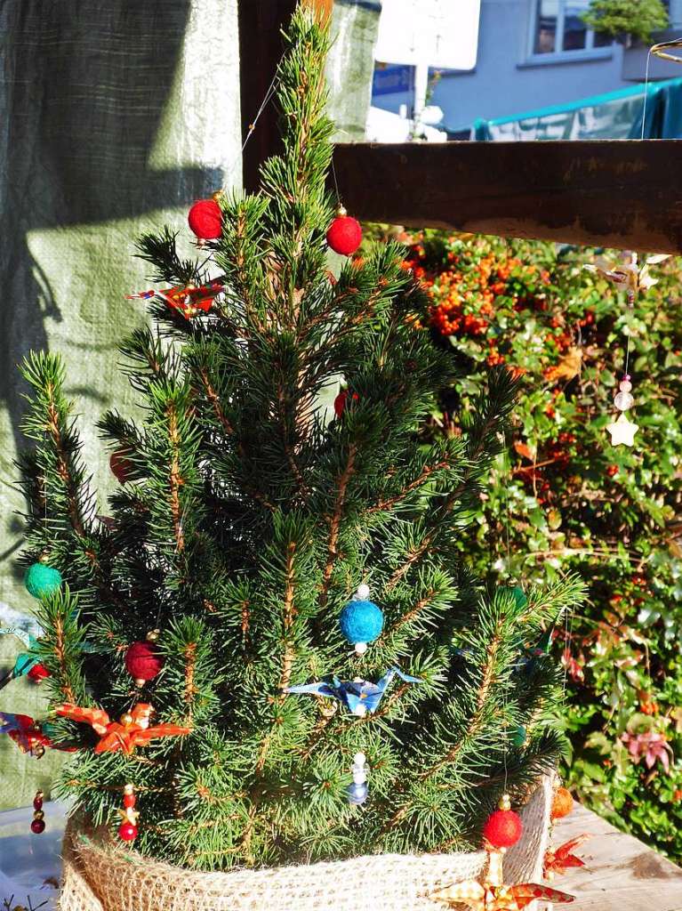 Strahlender Sonnenschein tauchte den Christkindlemarkt in goldenes Winterlicht.