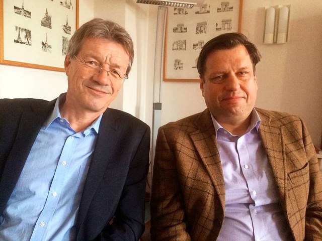 Daniel Jacob (links), Vorsitzender des...nd Vorstandsmitglied Jrgen Dendorfer.  | Foto: Annemarie Rsch