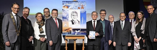 Der Oberbrgermeister Markus Ibert, di..., die knftig im Rathaus hngen wird.   | Foto: Christoph Breithaupt