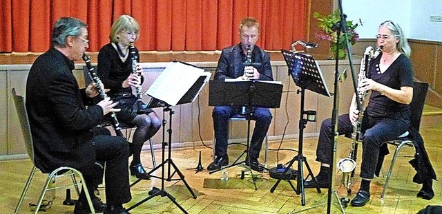 Das Klari-Nett-Quartett aus Freiburg begeisterte in Yach.   | Foto: Claus-Michael Hoch