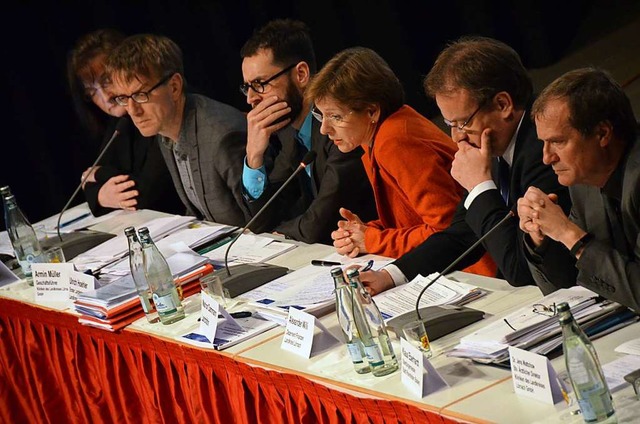 Marion Dammann bei der einer Brgerinf...ion in Rheinfelden zum Zentralklinikum  | Foto: Ralf H. Dorweiler