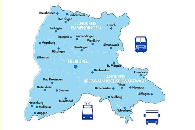 Das RVF-Verbundgebiet: In Stadt und Region unterwegs  | Foto: RVF