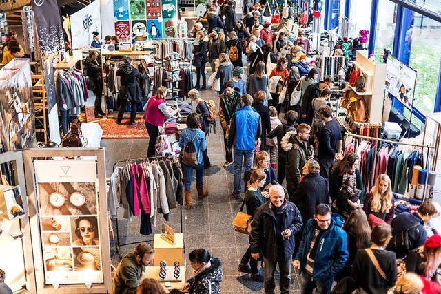 Feines fr Augen und Gaumen: Der Stijlmarkt in der Mensa Rempartstrae  | Foto: StijlMarkt