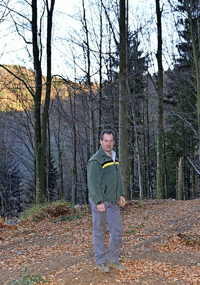 Der Leiter des Forstreviers Winden-Kat...bhl, der Oberwinden und Yach trennt.   | Foto: Nikolaus Bayer