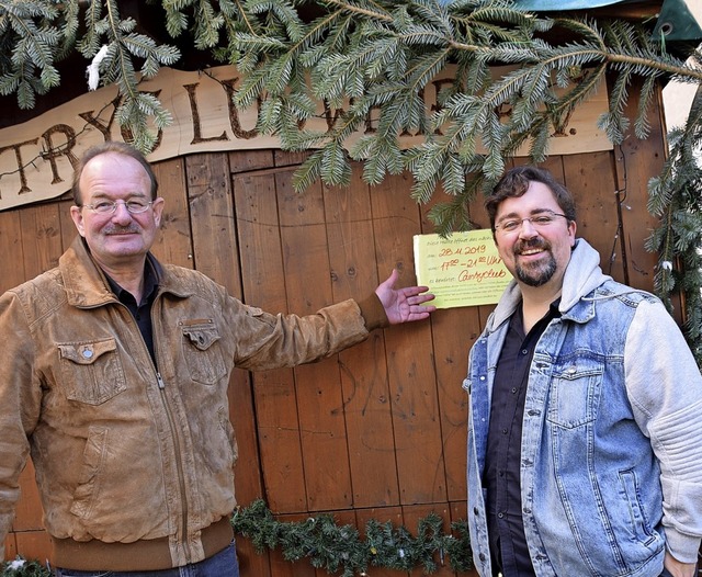 Organisieren die Weihnachtsstadt in We...s): Peter Hofmeister und Stephan Ruthe  | Foto: Hildegard Siebold