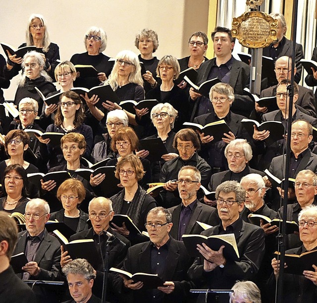 Die Sngerinnen und Snger der Schopfh...onders auf Bachs Weihnachtsoratorium.   | Foto: Roswitha Frey