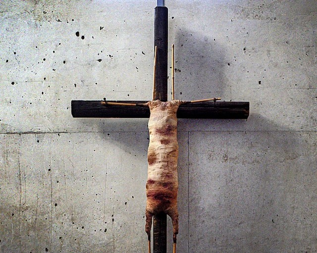 Das Kreuz des Anstoes  | Foto: Jana Bauch (dpa)