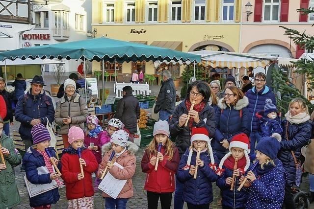 Fltentne auf dem Wochenmarkt