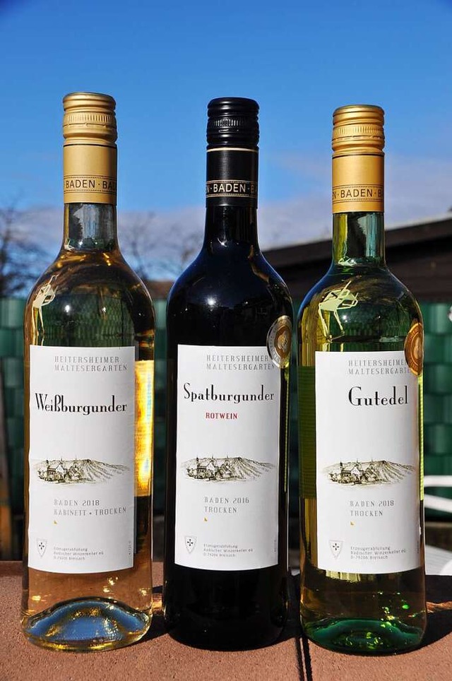 Die drei wichtigsten Weine der WG Heit... der Lage &#8222;Maltesergarten&#8220;  | Foto: Rainer Ruther