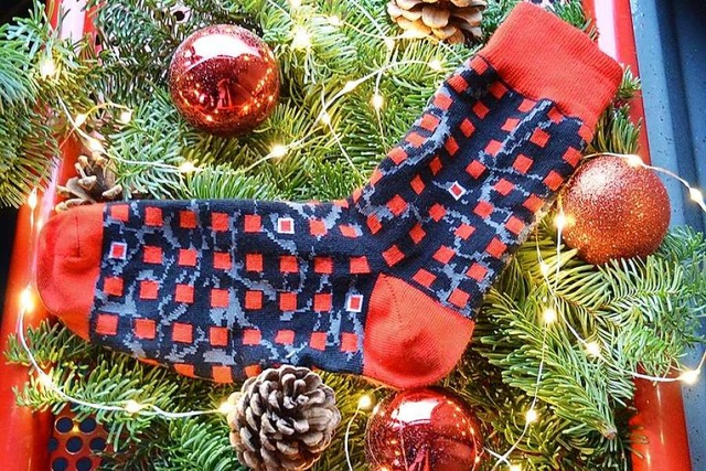 Socken im VAG-Sitzmuster &#8211; das perfekte Weihnachtsgeschenk?  | Foto: VAG