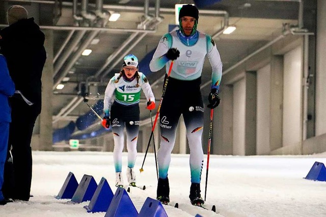 Das Langlauf-Talent Leonie Walter mit ...m Oberhofer Skitunnel vor zwei Monaten  | Foto: Nordic Paraski Team Deutschland