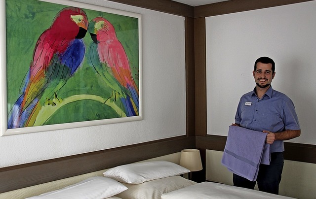 Daniel Rnnau, Leiter des Hotels &#822...oft aus den Hotelzimmern verschwinden.  | Foto: Nina Hesse