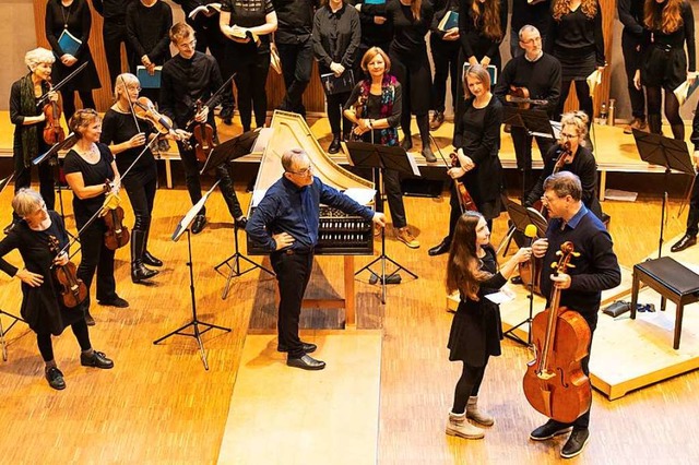 Gesprch mit den Akteuren: Jugendkonzert-Projekt beim Freiburger Barockorchester  | Foto: Annelies van der Vegt