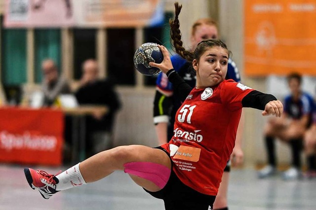 Handballerin Marie Lipps hat die Herau... auf dem Rechtsauenposten angenommen.  | Foto: Patrick Seeger