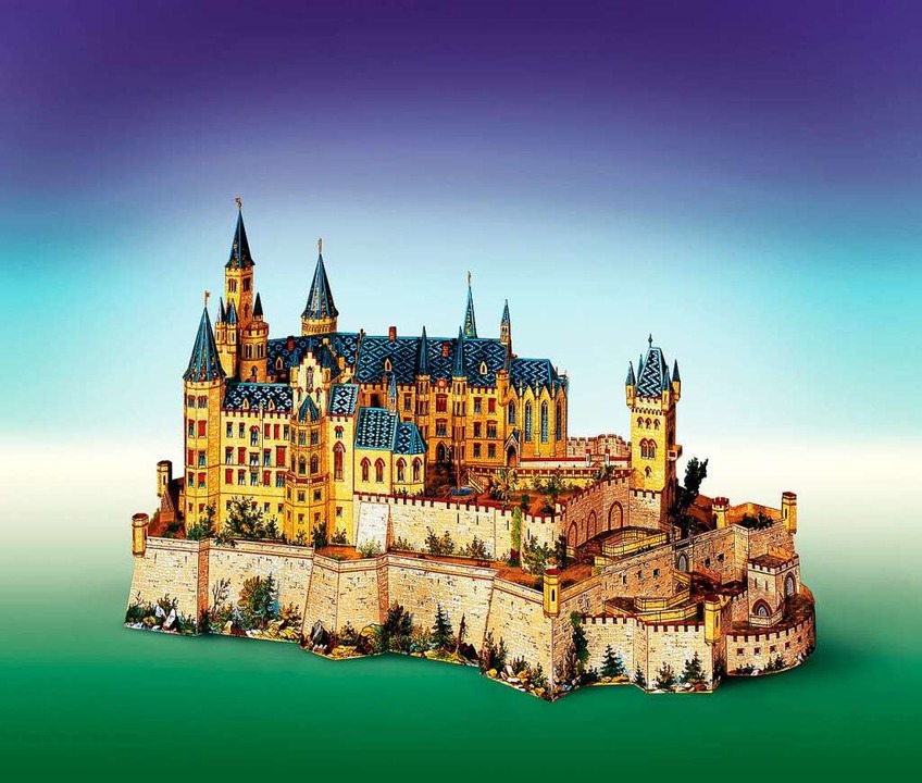 Schloss Hohenzollern &#8211; aus Karton ausgeschnitten  | Foto: Aue-Verlag