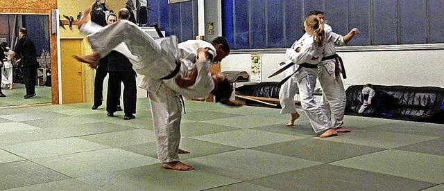 Karatesportler in Aktion: Prfungen in der Kampfschule Phnix Dojo Elzach.   | Foto: Kurt Meier